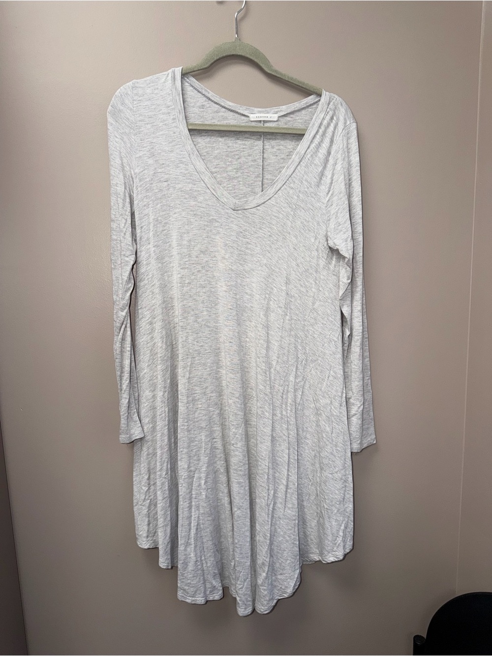 Reborn J Heathered Gray Swing Dress